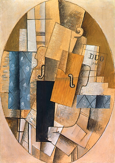Georges Braque - Still Life With Violin - synthetic cubism
