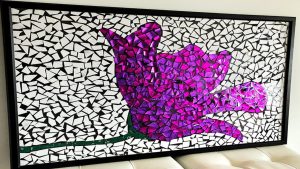 Mosaic Art Project Using Fish Scale Shapes